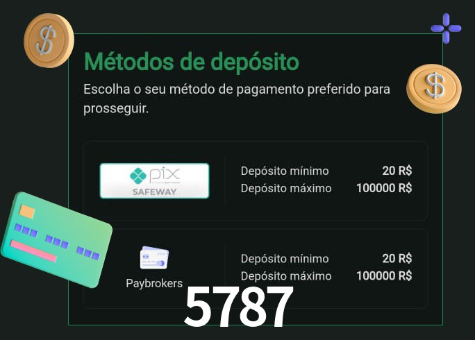 O cassino 5787 oferece uma grande variedade de métodos de pagamento